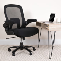 Flash Furniture BT-20180-GG Big & Tall Fabric Seat Chair in Black
